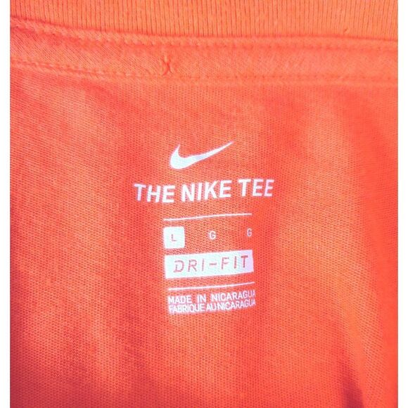 Nike Womens Dri-FIT Tee L Orange Athletic Sporty Sportswear Loose Workout - Picture 5 of 6